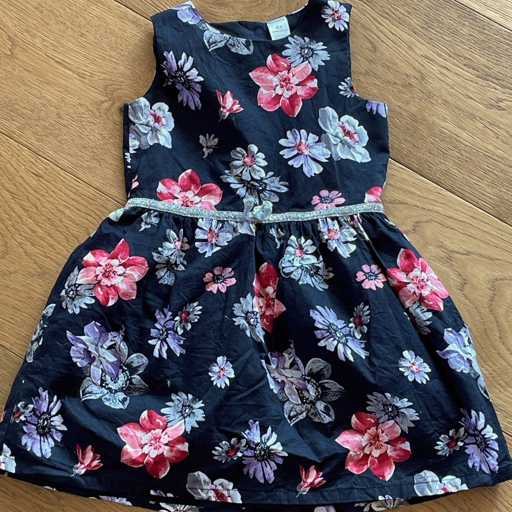Carter's Floral Kids Dress - Black, Pink, Purple